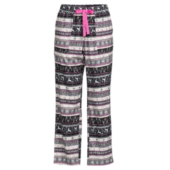 NWT - Joyspun Women’s Christmas Pajama Sleep Pants (Pink, Black, Grey Design) - Picture 2 of 11